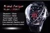 Jaragar Sport Racing Design Geometric Triangle Design äkta läderband Mens Watches Top Brand Luxury Automatic Wrist Watch275y