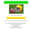 Jam Nieuw American Football Custom Alle 32 teams Aangepaste genaaid op naam Elk nummer S-4XL Mix Match Order Men Dames Kids Jerseys