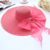 2017 Chapeaux De Paille Pour Femmes D'été Dames Large Bord Plage Chapeaux Sexy Chapeau Grand Floppy Sun Caps Nouveau style Printemps Praia