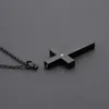 CMJ9848 Black Stainless Steel Slim Cremation Urn Jewelry necklace Mens Keepsake memorial pendants for ashes4215078