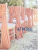 Top Quality Wedding Chair Sashes Peal Pink Chiffon Chair Sashes 2mx0.5m Long Wedding Accessories Wedding Suppliers