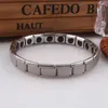 Pulsera de acero inoxidable de plata Moda Hombres Mujeres Joyería Pulseras Brazalete para regalo de cumpleaños Acero de titanio Cuidado de la salud Magnético G3242822