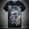 Delphin-Baumwoll-Hip-Hop-Designer-T-Shirts für Männer Kurzarm Sport 3d Hemd Männer Leopard Camouflage Marke T-Shirts Herren Designer Kleidung