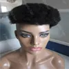 Продажа 6 -дюймового 1B Цвет Virgin Malaysian Hair Short Toupee Afro Toupee для мужчин 4934754