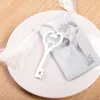 Metal "Key to my Heart" Heart-shaped Key Bookmark with White-silk Tassel wedding party Gifts favors WA1849