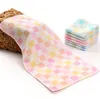 Good A++ Cotton double gauze lattice baby baby small towel gift towel cotton saliva towel TL016 mix order as your needs