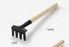 1 Set=3 pcs Mini Garden Tools Kit Small Shovel Rake Spade Wood Handle Metal Head Kids Gardener Gardening Plant Tool