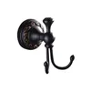 hot selling-Bathroom Accessories European black Antique Bronze Robe Hook with two hangers ,Clothes Hook,Coat Hook for home and garden