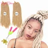 14INCH 18INCH FAUX LOCS BRAIDS 24Strands / pcs Syntheitc Hårförlängning Straight flätad Dreadlocks Dropshipping Straights Style Preloop