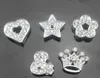 Venta al por mayor, 100 unids/lote, mezcla de estilos de 10mm (corazón, estrella, corona, flor), diamantes de imitación completos, dijes deslizantes aptos para pulsera de cuero DIY de 10MM