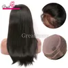 Greatremy® pre-plocked 360 spetsar med baby hår silkeslen raka brasiliansk jungfru mänskligt hår 360 peruk cirkulär spets med extra väft på toppen