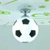 Glass Football/Basketball Ceiling Light Cute Children's Bedroom Soccer Chandelier Lamp Baby Room Ceiling Fixtures