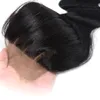 Brezilyalı bakire insan saçı 4x4 dantel kapanması Peru Malezya Hint Moğol Vücut Dalga Düz gevşek derin kinky düz clove7079178