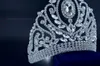 Pageant Kronen Strass Kristall Silber Miss Beauty Queen Braut Hochzeit Tiaras Prinzessin Kopfschmuck Mode Haarschmuck Krone Mo22261c