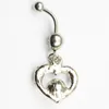 YYJFF D0086 (Mix Colors) Clear Color-1 Color Nice Belly Button Ring Heart Style With Piercing Body Jewlery