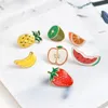 Fruit Brooch Pin Badge Watermelon Kiwi Strawberry Orange Banana Apple Pineapple Summer Cute Jewelry