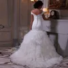 Fantástico vestido de novia de sirena Vestido De Novia Vestidos de novia de encaje Casamento Blusa Listones Falda de tul Vestidos de novia 2019 Venta caliente
