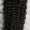 Micro Loop Human Hair Remy Naturfärg Curly Micro Loop Hårförlängningar 100g Brasiliansk Kinky Curly Micro Hair Extension