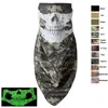 Outdoor Tactical Airsoft Hood Paintball Shooting Equipment Half Face Glow in the Dark Ghost Skull Mask NO04-104