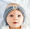 Autumn Winter Cute Europe Girl Baby Knitted Earmuffs Headbands Girls Hair Bands Rhinestones Childrens Hair Accessories Headwraps 11 Colors