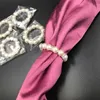 100Pcs/Lot White Pearls Napkin Rings Wedding Napkin Buckle For Wedding Reception Party Table Decorations Supplies I121