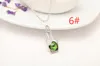 Gioielli di lusso Colore argento con intarsio bottiglia dei desideri Collana con pendente a fiala con cristalli a cuore d'amore per regalo da donna BS68