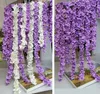 Konstgjord Hydrangea Wisteria Flower 10Colors DIY Simulation Wedding Arch Door Home Wall Hängande Garland För Bröllop Garden Dekoration