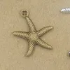 BoYuTe 100 Pz 15*18 MM 7 Colori Vintage Starfish Charms All'ingrosso Materiale In Ottone Gioielli FAI DA TE Ciondoli Pendenti e Ciondoli