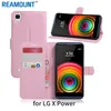 Hurtownie Oryginalny etui do LG X Power Telefon Coque Luxury PU Skórzane Portfel Stojak Odwróć torbę Pokrywa do LG K10 K8