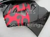 Motorcykel Fairing Kit för Honda VFR800 98 99 00 01 VFR 800 1998 1999 2000 2001 ABS Red Flames Black Fairings Set + 3Gifts VB04