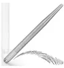 Ny 100pcs Silver Permanent Makeup Pen 3D Broderi Makeup Manuell penna Tatuering Ögonbryn Microblade Gratis frakt