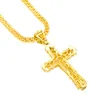 Really Bling Iced Out Rhinestones Vintage Cross Pendant Necklace Gold Silver Color Hip hop Fashion Jewelry