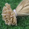 Fusion U Tip Nail human hair extension colorful hair 100g/strands #613 Platinum Blond Straight Capsule Keratin