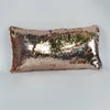Lantejoula fronha de lantejoulas reversível sereia Glitter capa de almofada do sofá fronha dupla cor Pillowslip IC591