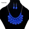 Fashion Floating Bubble Necklace Earrings Teardrop Bib Collar Statement Beach Jewelry sets for Women on Sale