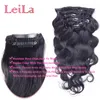 Clip per onda del corpo brasiliana nelle estensioni dei capelli 10 pezzi set 100120g Clip per capelli umani non trattati in colore naturale vergine5515591