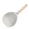 Christmas supplies Wood Handle Stainless Steel Cake Lifter Pizza Server Cookie Spatula Big Pizza Shovel fast shipping