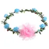 Moda Feminina LED Rosas Florais Headbands Brilhando Luz-up Flor Cabelo Grinalda Guirlanda Suprimentos de Festa de Casamento ZA3497