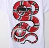 Wit Heren T-shirt 3D Snake Print Polo Shirts Zomer Korte Mouw Polos Tops M ~ 3XL Big Size Katoen Tees Zwart Gratis Verzending