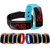 Student design Rubber LED Silicone Bracelet watches Colorful Fashion Women Mens Sports touch Digital Watch with Candy band Bracelets