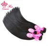 Queen Hair Products DHL Capelli umani brasiliani vergini naturali lisci lunghezza mista3 pezzi lotto 8quot28quot Nessun spargimento f27033497999403