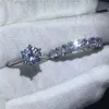 2017 Infinito Jóias 925 anel de prata Esterlina Círculo 5A Zircon Cz pedra de Noivado aliança de casamento anéis para as mulheres Presente