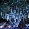 Luzes da corda 20 CM 30 CM 50 CM Meteoro Chuveiro Chuva Tubos AC100-240V LED Luzes De Natal Festa de Casamento Jardim Xmas Cordas Luz Ao Ar Livre