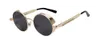 Круглые металлические солнцезащитные очки стимпанк солнцезащитные очки для мужчин и женщин Модные очки Солнцезащитные очки удобные и удобные в носке
