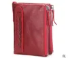 New Men 's Wallets Leather Short Clips Handbag Wallets Cowboy Leather Double Zipper Wallet Free Shipping