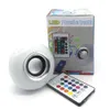 Trådlös E27 6W Bluetooth-fjärrkontroll Mini Smart LED-ljudhögtalare RGB Färgljus Varm glödlampa Musiklampa