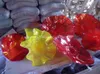 Hedendaagse Multi Color Flower versierde lampen met Spriale patronen Hand Glassblazen Murano Glass Wall Plate 16 "-LRW0030