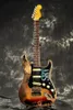 Custom Shop 10s Limited Edition Stevie Ray Vaughan Hołd Numer One SRV # 1 Ciężki Relikt Gitara Elektryczna Gitara Alder Body Vintage Żółta szyja