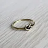 Groothandel mooie hart knoop ring goud zilver en rose vergulde dagelijks sieraden infinity vrouwen ring EFR065