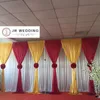 2017 Novo Design Romântico 3 M * 6 M Cortinas De Seda De Gelo Colorido Cortina 1 PCS Frete Grátis Para O Casamento Cenário Decoração